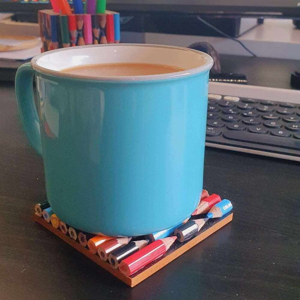 Crayon Coaster Set - Pair - Black Qubd