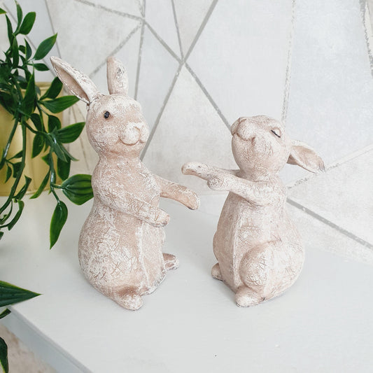 Bunny Couple Statue - Black Qubd