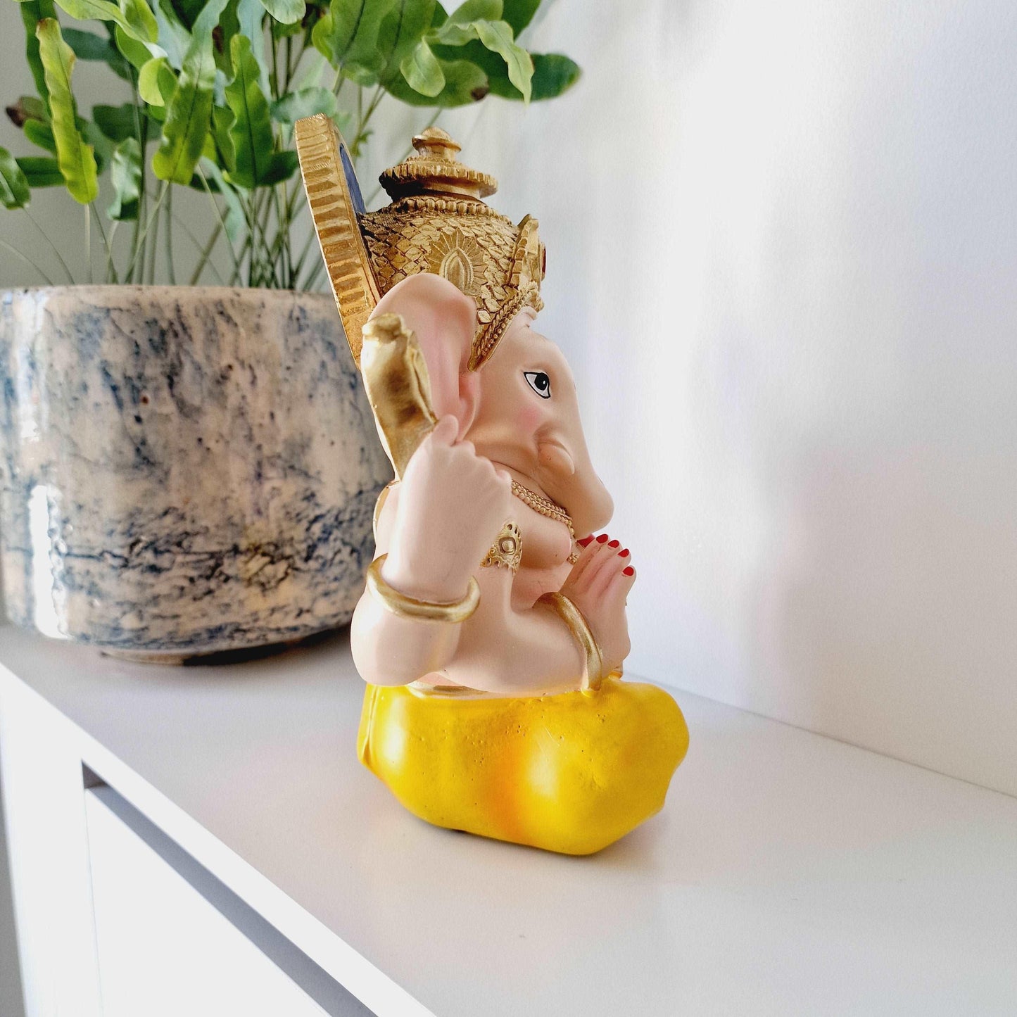 Colourful Ganesh Statue - Black Qubd