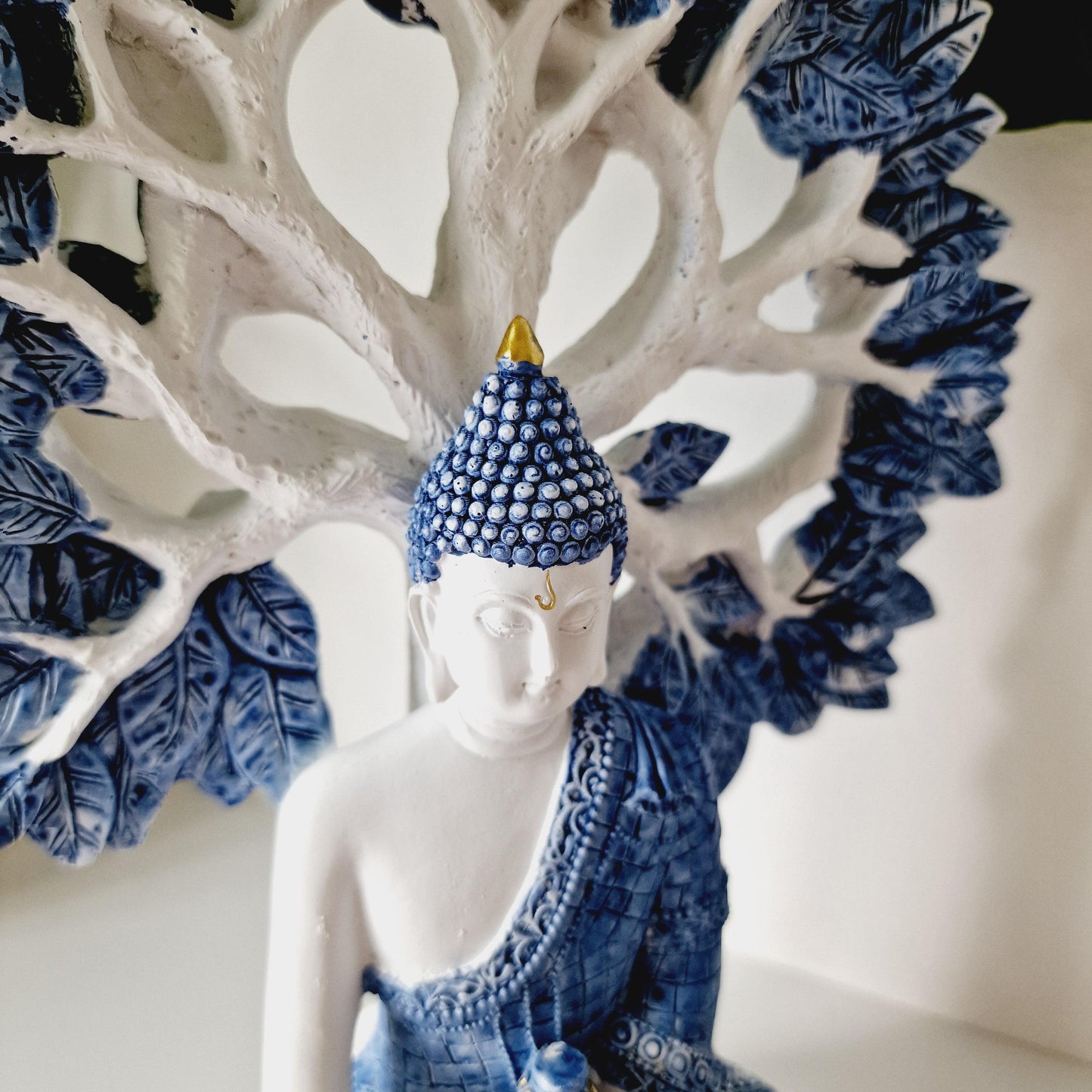 Denim Buddha Tree of Life Statue - Black Qubd