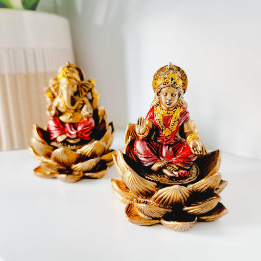 Ganesh and Lakshmi Set - Black Qubd