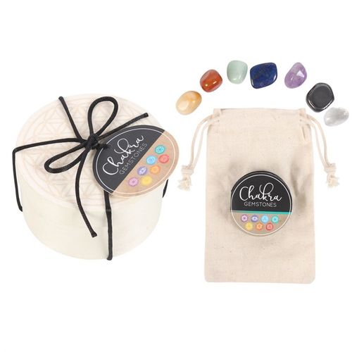 Chakra Gemstone Crystal Gift Set - Black Qubd