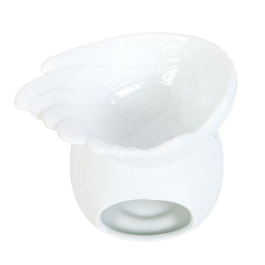 Angel Wing Dish Oil Burner - Black Qubd