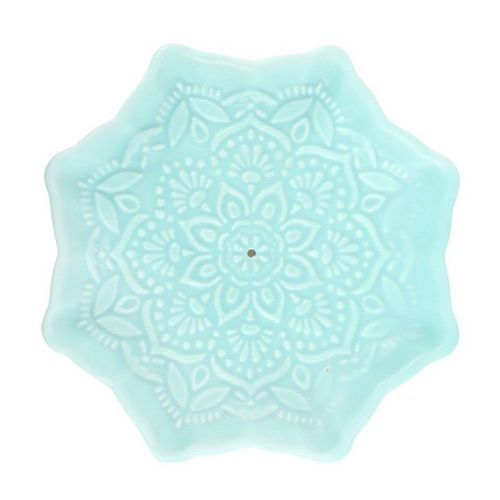 Blue Mandala Incense Stick Holder - Black Qubd