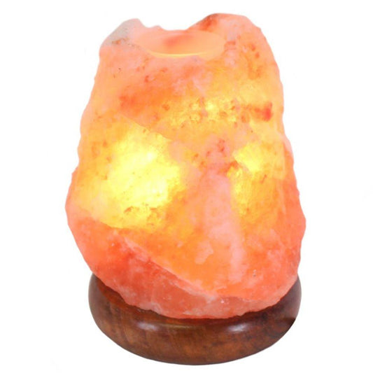 Himalayan Salt Rock Aroma Lamp - Black Qubd