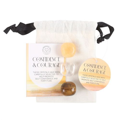 Confidence & Courage Healing Crystal Set - Black Qubd