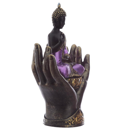 Hands Protector Buddha Statue - Black Qubd