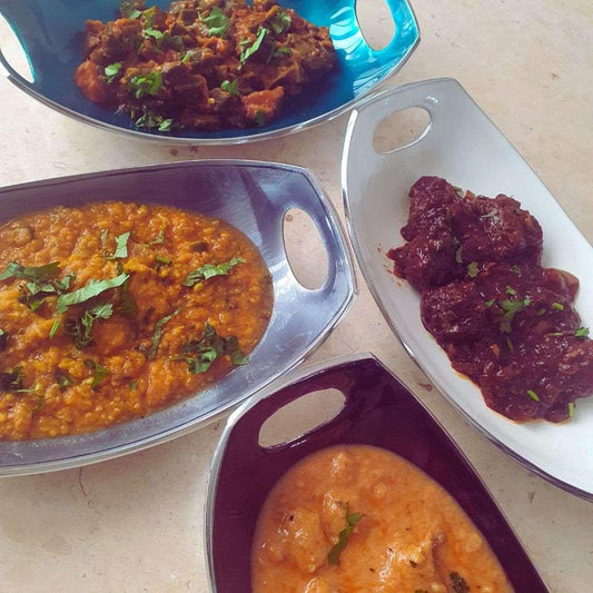 Oval Kitchen Serving Bowl with Handles - Black Qubd