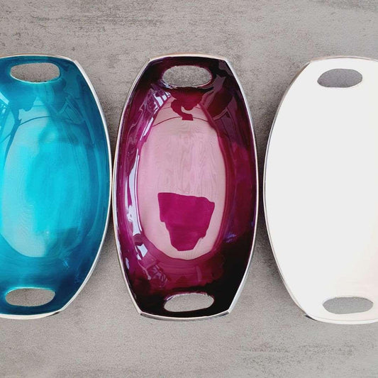 Oval Kitchen Serving Bowl with Handles - Black Qubd