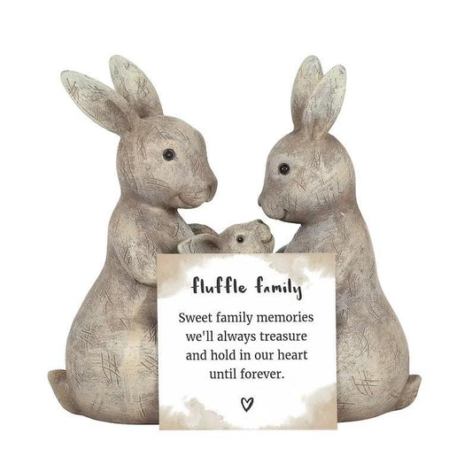 Family Bunny Statue - Black Qubd
