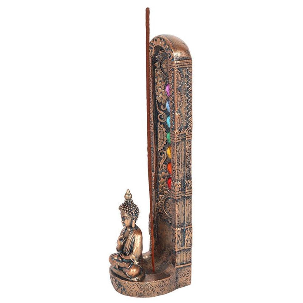 Chakra Buddha Incense Holder - Black Qubd
