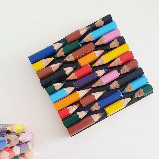 Crayon Coaster Set - Pair - Black Qubd