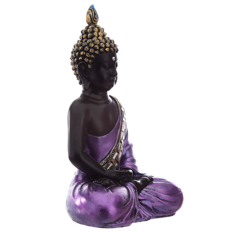 Meditating Buddha Statue - Black Qubd