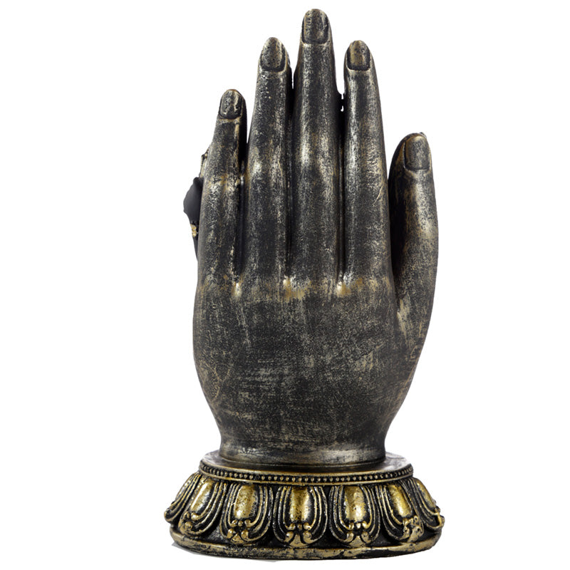 Black Ganesh Statue Sitting in Hand - Black Qubd