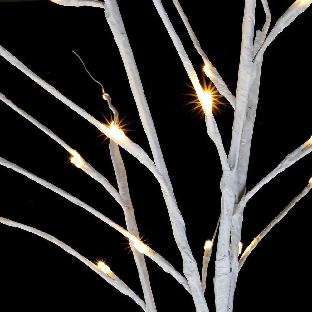 Pre-Lit Birch Tree with LED Lights - Black Qubd