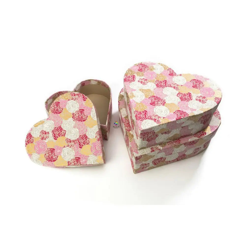 Roses Gift Boxes - Hearts - Black Qubd