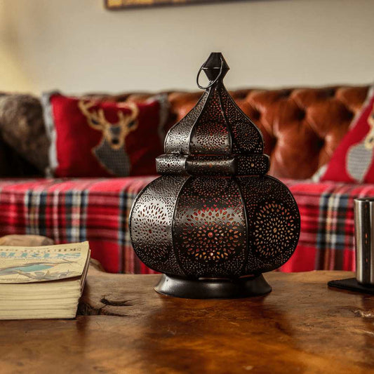 Moroccan Vintage Lantern Black Qubd