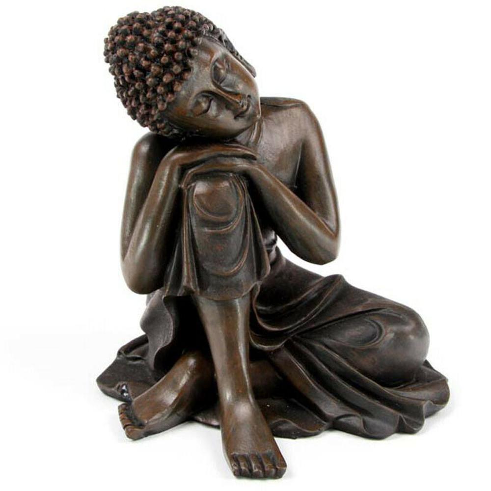 Thai Buddha Resting on Knee Set of 2 - Black Qubd